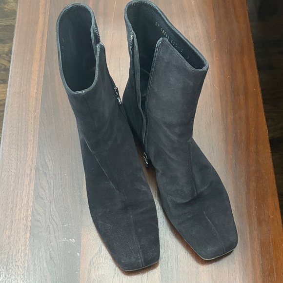 Salvatore Ferragamo Dark Suede Boots - Picture 1 of 9